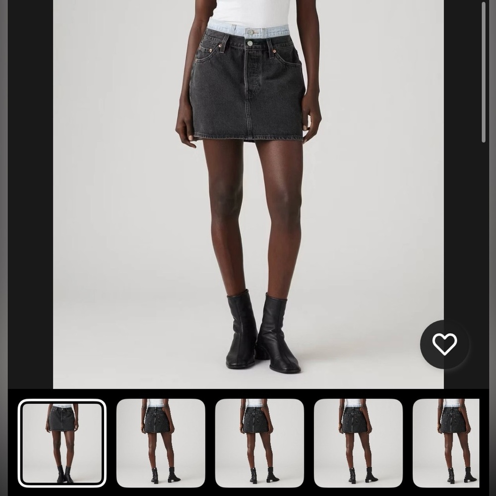 Levi's Charcoal Mini Skirt